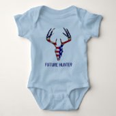 Patriottische deer Hunting skull Romper (Voorkant)