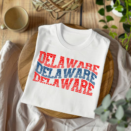 Patriottische Delaware Rood en Blauw Boho T-shirt