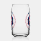 Patriottische Delaware Typography Ontwerp Drinkwar Blikvorm Glas (Links)