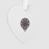 Patriottische Denim Zonnebloem Ornament Vintage (voorkant)