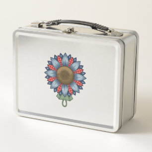Patriottische Denim Zonnebloem Ornament Vintage