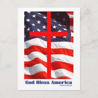 Patriottische Design - "Amerika zonder grenzen" Briefkaart