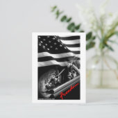 Patriottische Design - "Amerikaanse Freedom Motorc Briefkaart (Staand voorkant)