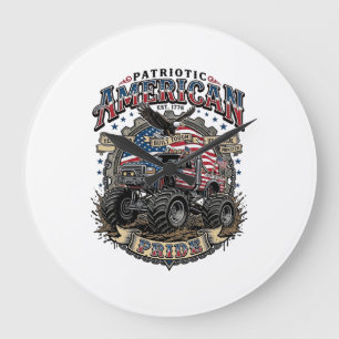 Patriottische Diesel Beest Vrijheid Monstertruck Z Grote Klok