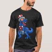Patriottische Dinosaurus Amerikaanse Vlag T Rex Ma T-shirt (Voorkant)