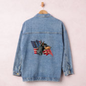 Patriottische Doberman Pinscher Denim Jacket (Hangar)