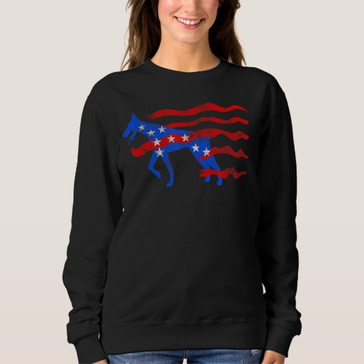 Patriottische Doberman Pinscher Trui (Voorkant)