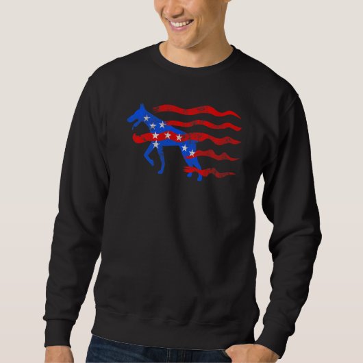 Patriottische Doberman Pinscher Trui (Voorkant)