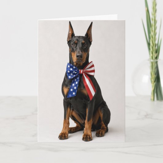 Patriottische Dobermann Pinscher Kaart (Voorkant)
