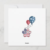 Patriottische Dog-Boston Terrier 4 juli Kaart (Achterkant)