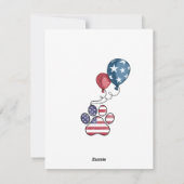 Patriottische Dog-Dachshund 4 juli Kaart (Achterkant)