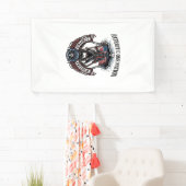 Patriottische Dolle Weg 1776 Krijger Zombie Apocal Spandoek (Insitu)