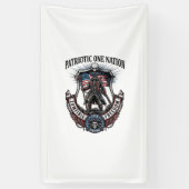 Patriottische Dolle Weg 1776 Krijger Zombie Apocal Spandoek (Verticaal)