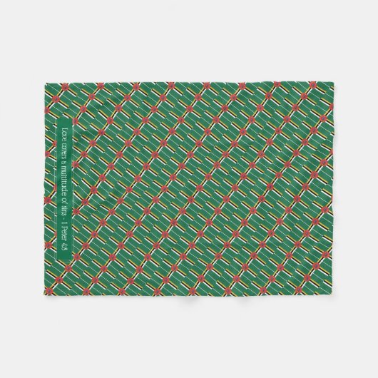Patriottische DOMINICA FLAG scripts Fleece Deken (Voorkant (Horizontaal))