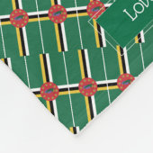 Patriottische DOMINICA FLAG  scripts Fleece Deken (Hoek)
