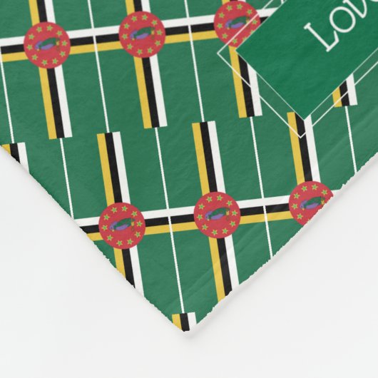 Patriottische DOMINICA FLAG scripts Fleece Deken (Hoek)