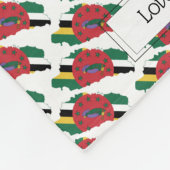 Patriottische DOMINICA MAP scripts Fleece Deken (Hoek)