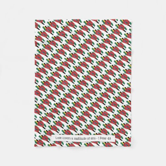 Patriottische DOMINICA MAP scripts Fleece Deken (Voorkant)
