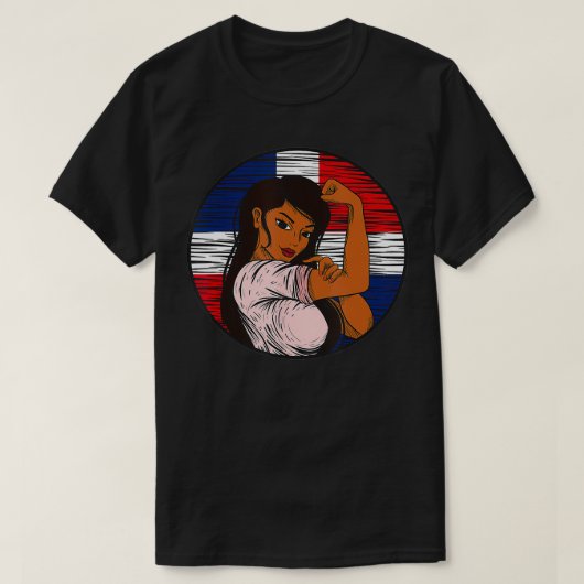 Patriottische Dominicaanse Republiek Vlag voor Dom T-shirt (Design voorkant)