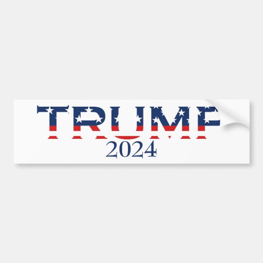 Patriottische Donald Trump 2024 Bumpersticker (Voorkant)