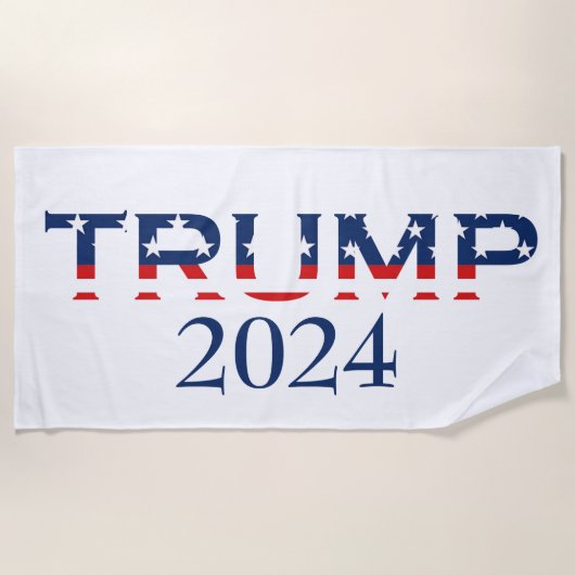 Patriottische Donald Trump 2024 Strandlaken (Voorkant)