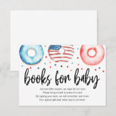 Patriottische Donut Baby Sprinkle Books voor Baby  Bedankkaart (Voorkant / Achterkant)