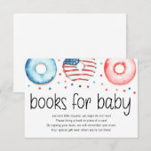 Patriottische Donut Baby Sprinkle Books voor Baby Bedankkaart (Voorkant / Achterkant)