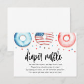 Patriottische Donut Baby Sprinkle Diaper Raffle Ka Bedankkaart (Voorkant / Achterkant)