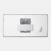 Patriottische Donut Liefhebber Vector Grafische T- Bureaumat (Keyboard & Muis)