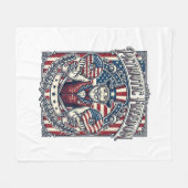 Patriottische Donut Liefhebber Vector Grafische T- Fleece Deken (Voorkant (Horizontaal))