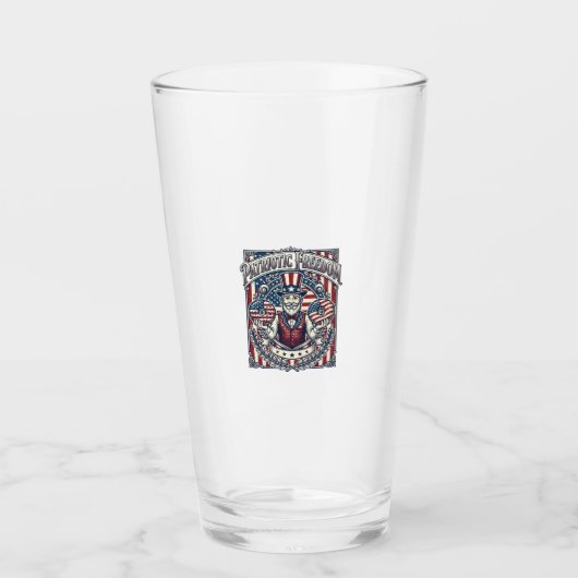 Patriottische Donut Liefhebber Vector Grafische T- Glas (Voorkant)