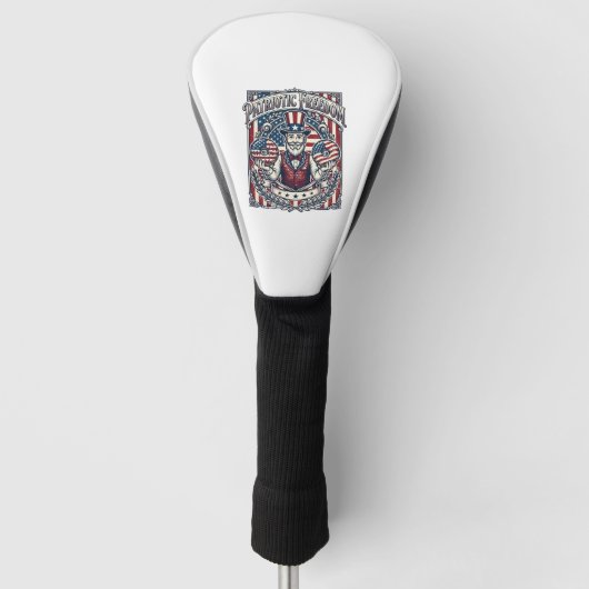 Patriottische Donut Liefhebber Vector Grafische T- Golfheadcover (Voorkant)