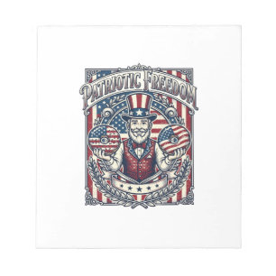 Patriottische Donut Liefhebber Vector Grafische T- Notitieblok