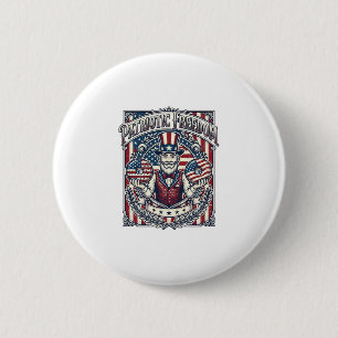 Patriottische Donut Liefhebber Vector Grafische T- Ronde Button 5,7 Cm