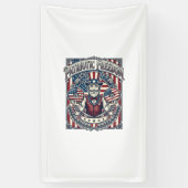Patriottische Donut Liefhebber Vector Grafische T- Spandoek (Verticaal)