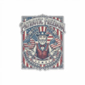 Patriottische Donut Liefhebber Vector Grafische T- Sticker (Voorkant)