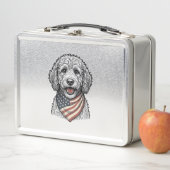 Patriottische Doodle Hond Vintage Gravure Vector O (In situ)