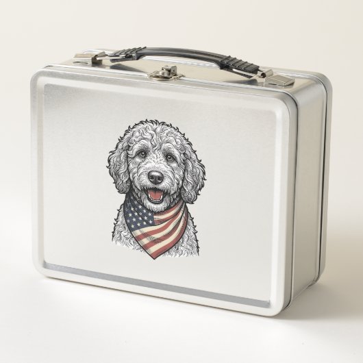 Patriottische Doodle Hond Vintage Gravure Vector O (Voorkant)