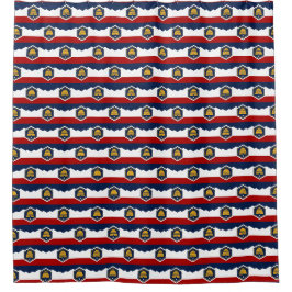 Patriottische douchegordijn met vlag van Utah, VS