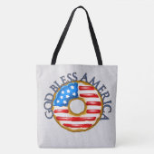Patriottische Doughnut - Achterzijde Tote Bag (Voorkant)