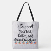 Patriottische Doughnut - Achterzijde Tote Bag (Achterkant)