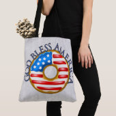 Patriottische Doughnut - Achterzijde Tote Bag (Dichtbij)