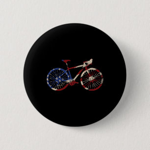 Patriottische downhill fietsende wielrenner Amerik Ronde Button 5,7 Cm