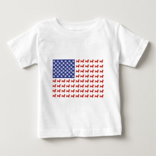 Patriottische Doxie - Dachshund Amerikaanse Vlag (Voorkant)