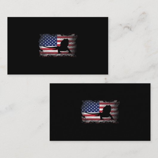 Patriottische draak American Flag Cool Bearde Visitekaartje (Voorkant / Achterkant)
