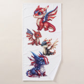 patriottische draak badhanddoek (Badhanddoek)