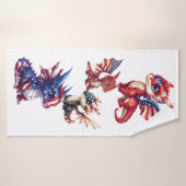 patriottische draak badhanddoek (Badhanddoek)