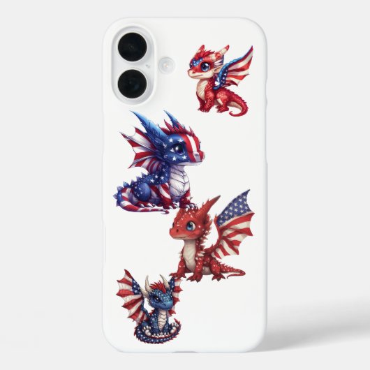 patriottische draak Case-Mate iPhone case (Achterkant)