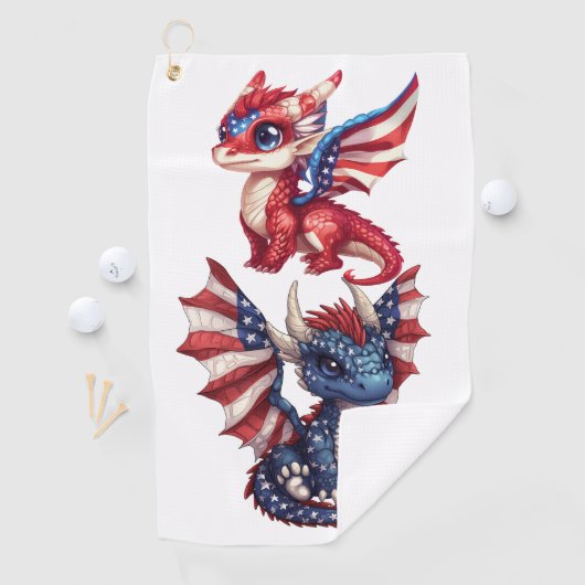 patriottische draak golfhanddoek (Insitu)