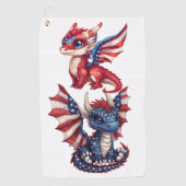 patriottische draak golfhanddoek (Voorkant)